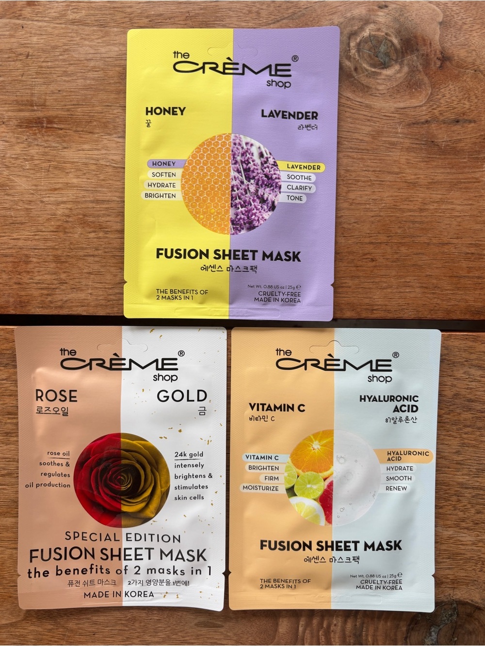 The Crème Shop Fusion Sheet Mask Set of 3